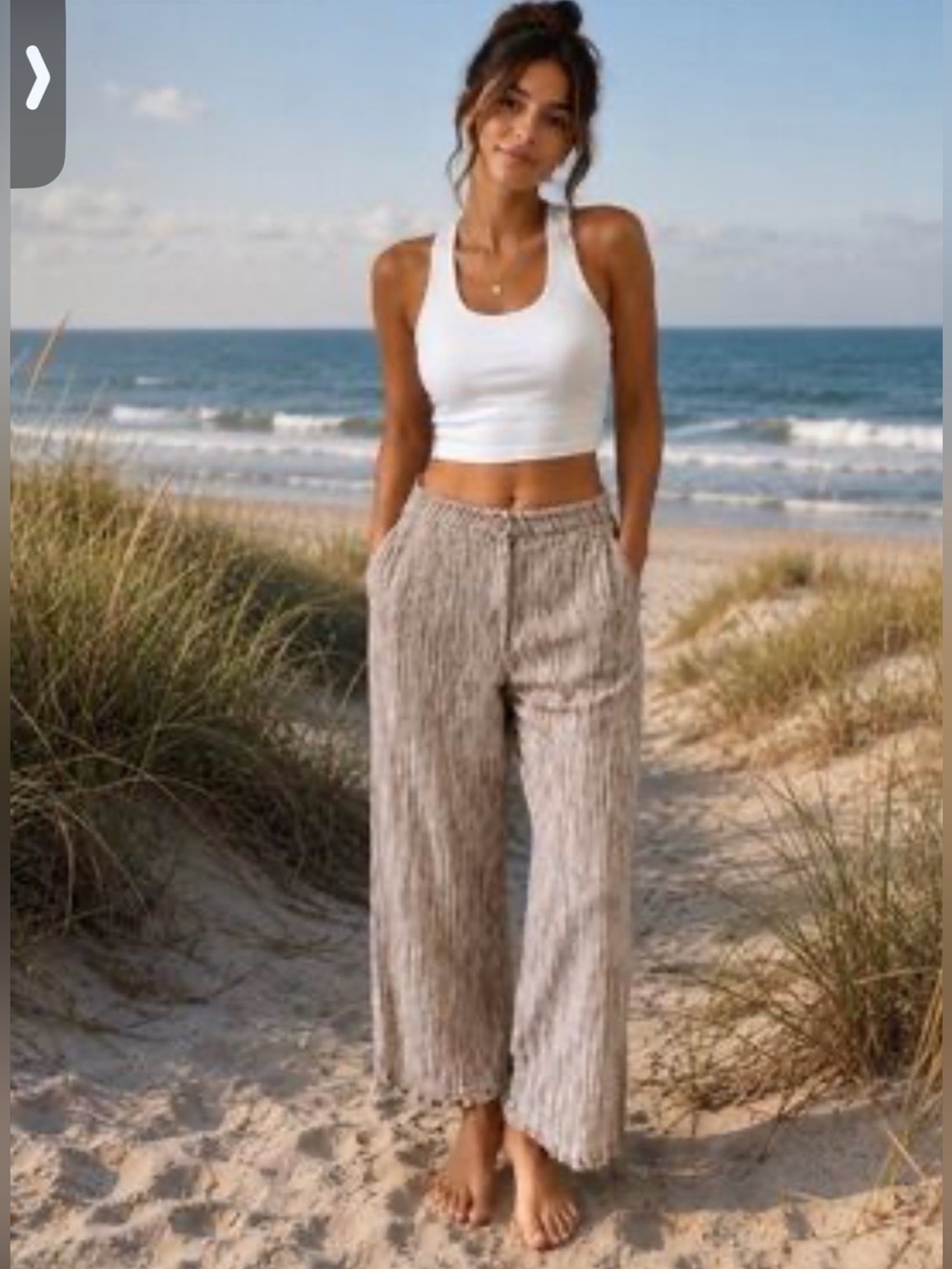 Maison d’ Amelie linen blend drawstring pants size small